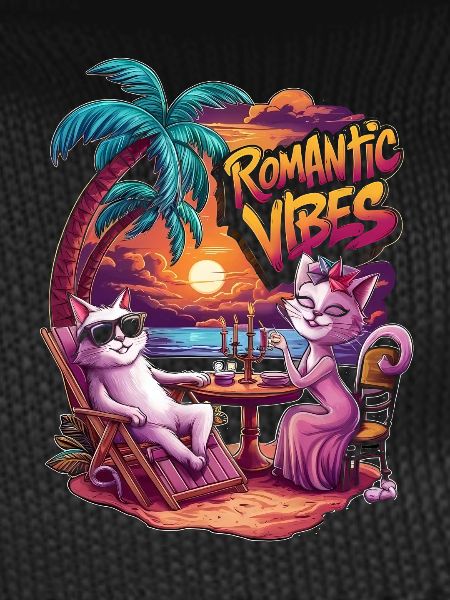Romantic Cats at Sunset