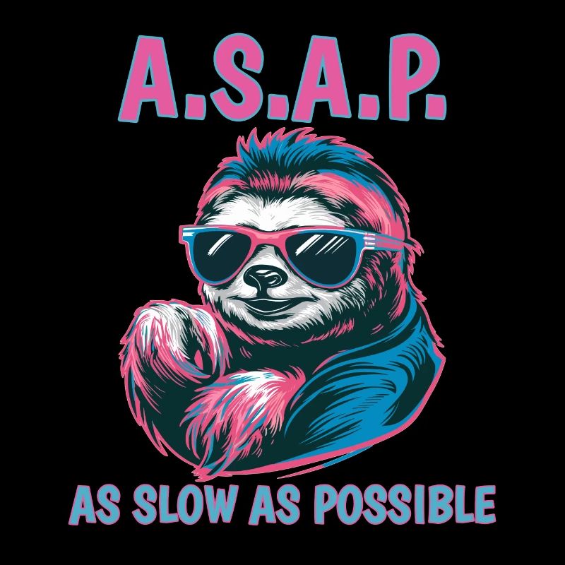ASAP As Slow As Possible Funny Sloth