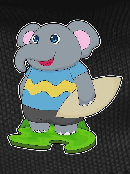 Elephant Surfing Surfboard Summer