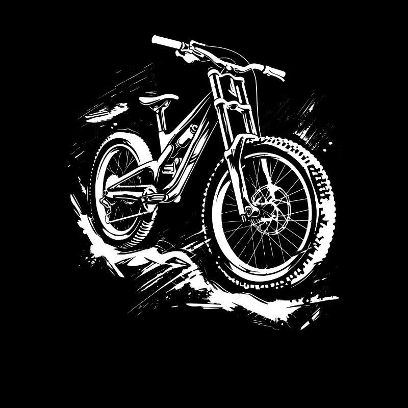 Mountainbiker Zeichnung