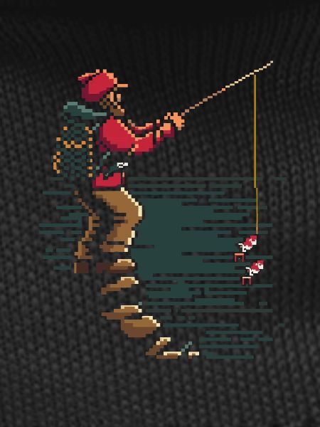 Fishing Pixel Graphic