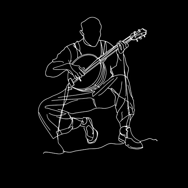 Banjo Player Drawing