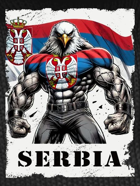 Serbia Eagle Bodybuilding Design
