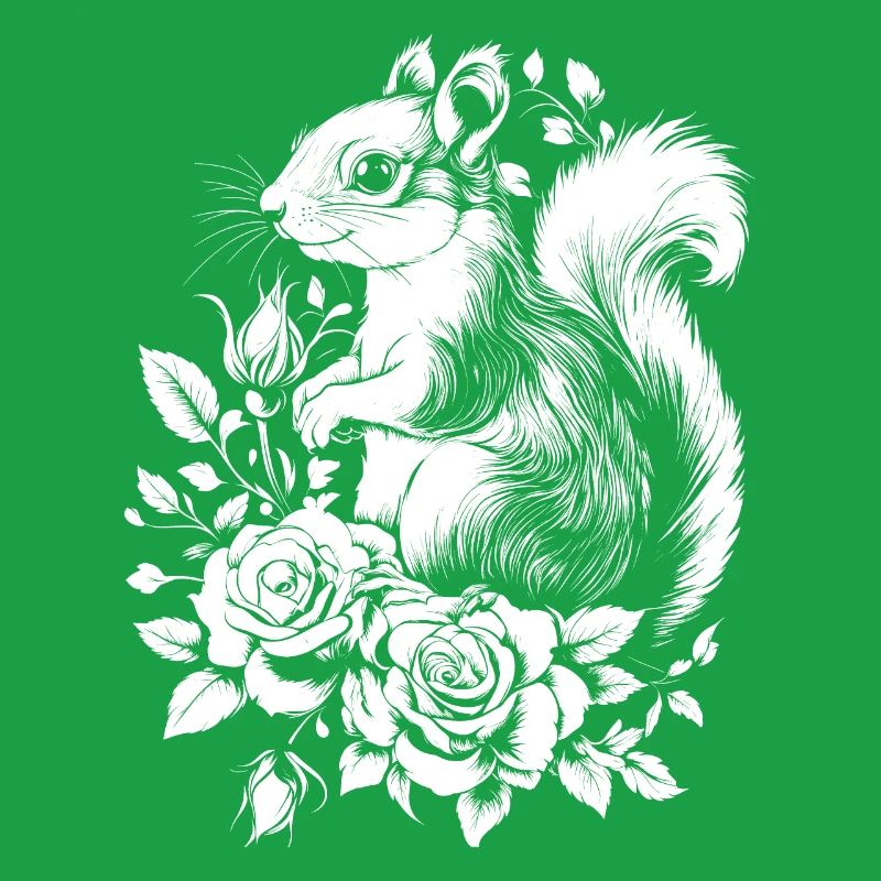 Eichhörnchen Ästhetik Rose Blumen Hörnchen