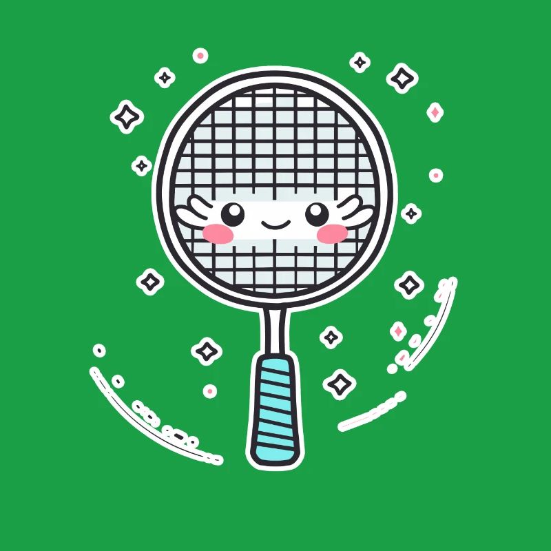 Badmintonschläger Comic Look