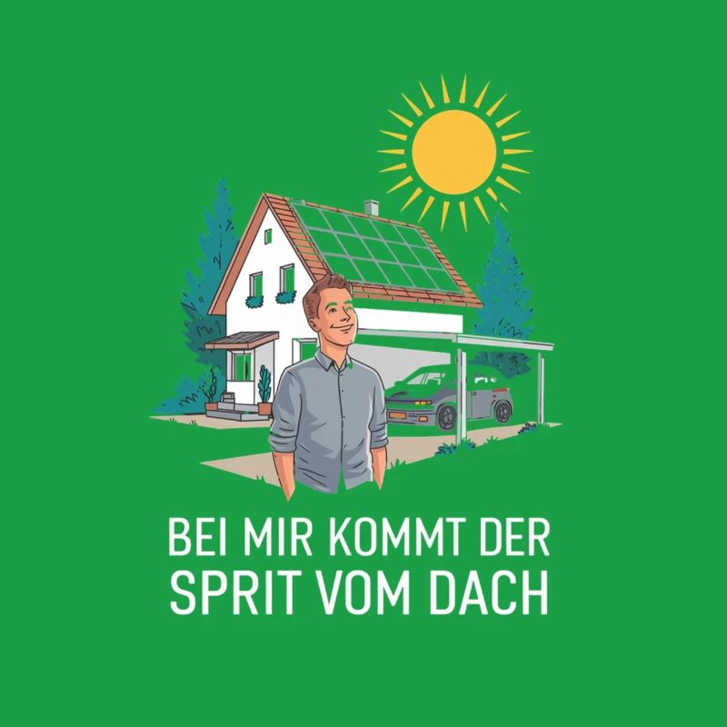 Strom vom Dach Solaranlage Solarenergie E-Auto