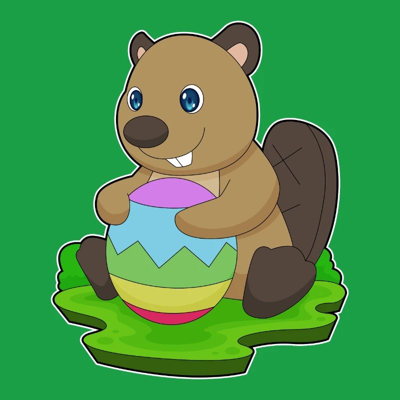 Beaver Easter Easter Egg