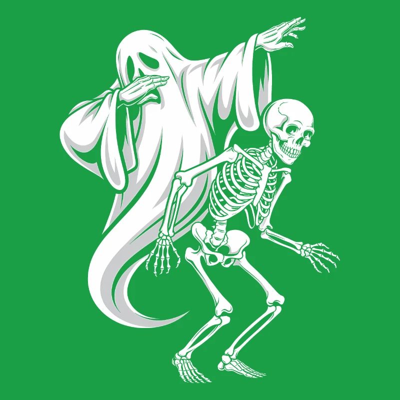 Halloween Dabbing Ghost Skeleton Spooky Gift