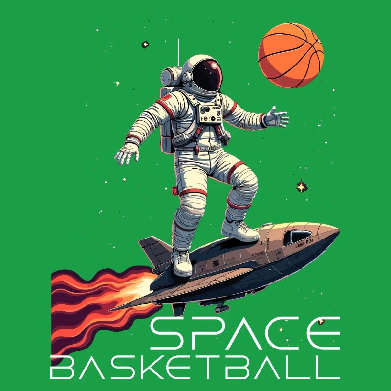 Cadeau de vaisseau spatial astronaute de basket-ball de l’espace