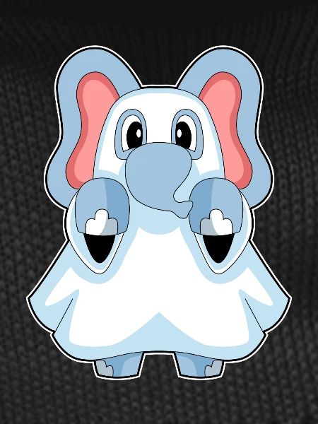 Elephant Halloween Ghost