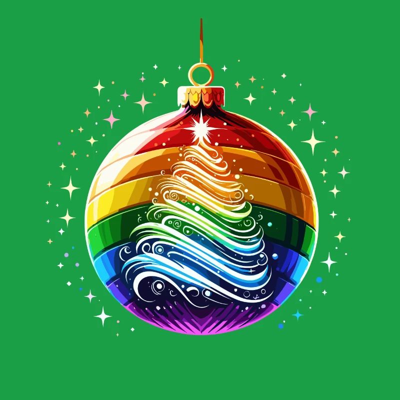 Regenbogen Weihnachtskugel