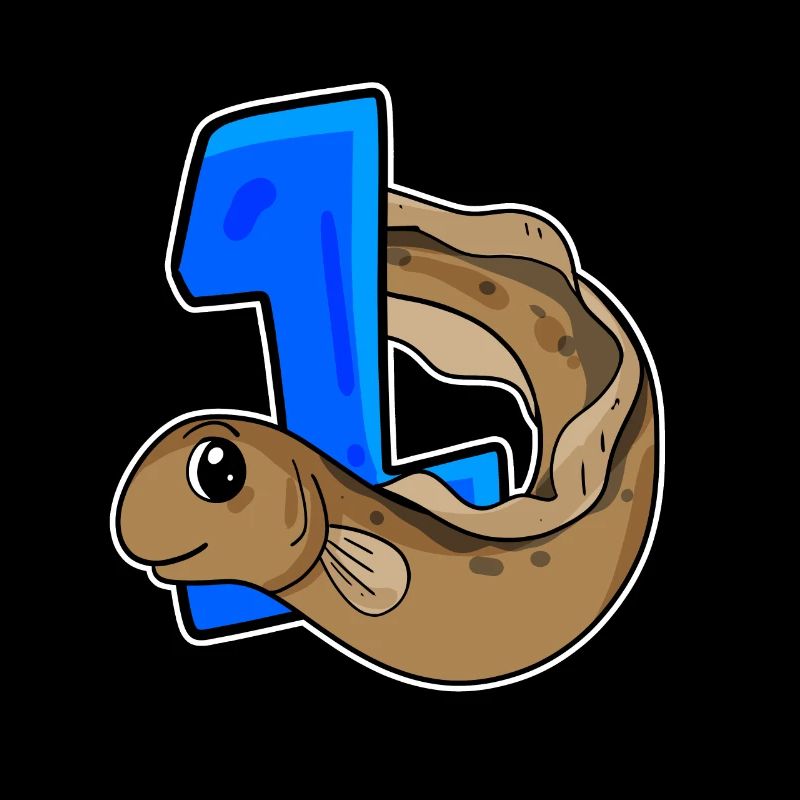 Number 1 Number One - Eel Pisces Motif