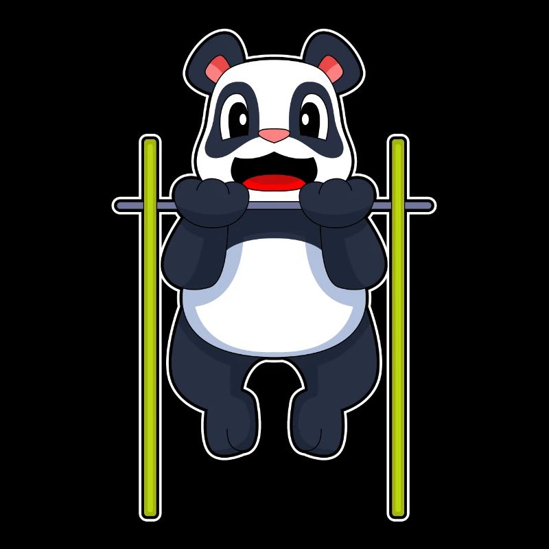 Panda Bodybuilder Pull-ups Bodybuilding