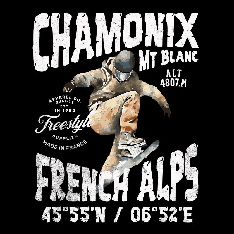 Skateboarder Chamonix Mont Blanc