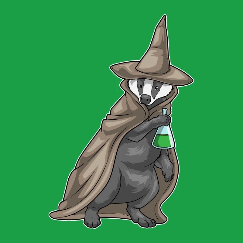 Badger Halloween Witch