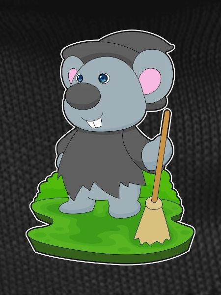 Mouse Witch Broom