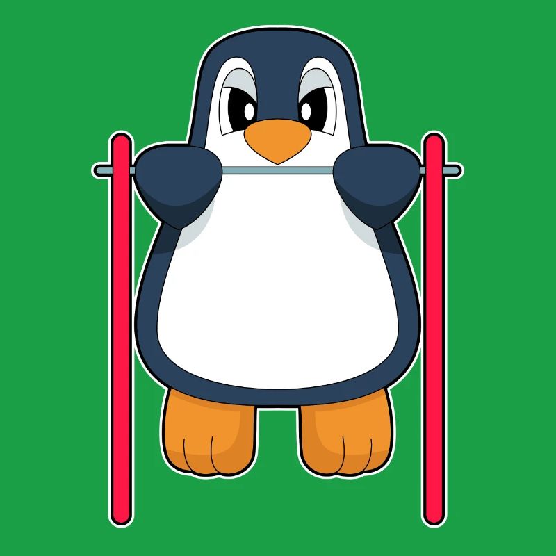 Penguin Bodybuilder Pull-ups Bodybuilding