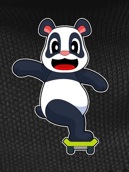Panda Skater Skateboard