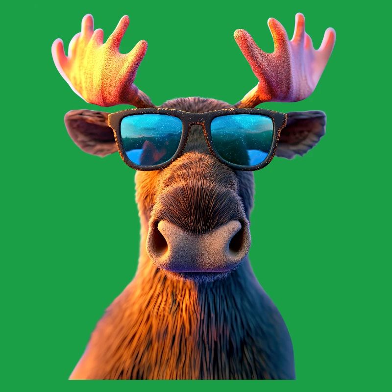 Elch Moose Elchbulle Geweih Hirsch Wilde Elche