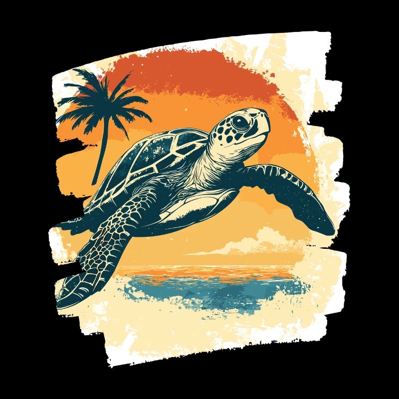 Tortue de mer rétro