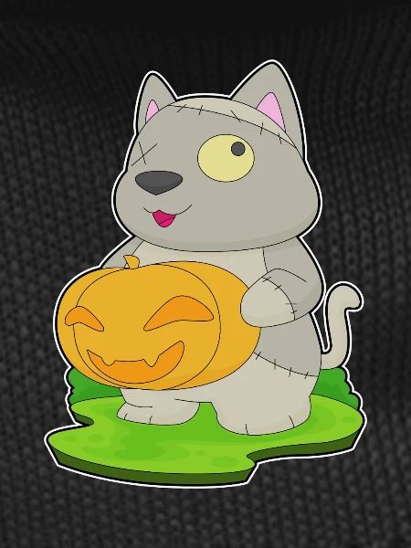Cat Halloween Zombie