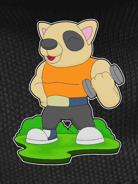 Dog Bodybuilder Dumbbell Bodybuilding