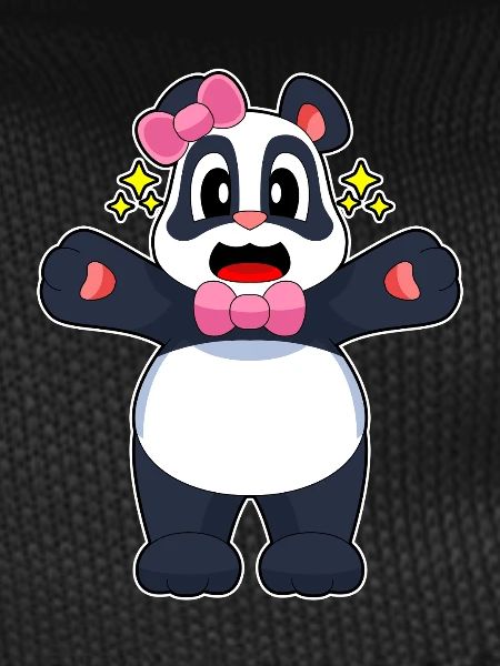 Panda Hair Bow