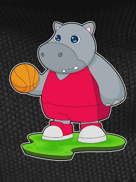 Hippopotame Basketteur Basketteur