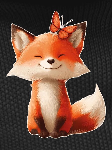 Fox with Butterfly