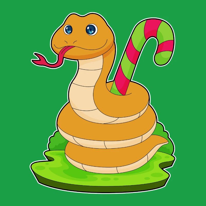Snake candy cane