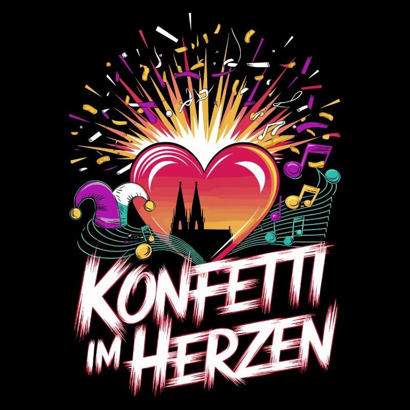 Köln Konfetti Im Herzen Karneval Herz Kölner Köln