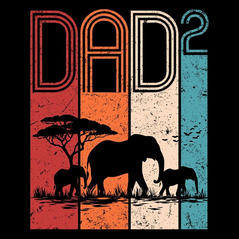 Elephant Family Dad High 2 Gift for Dads
