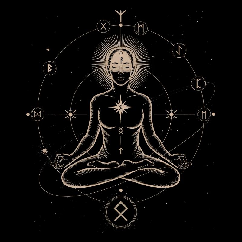 Runic Astral Alignment | Meditative Art Print