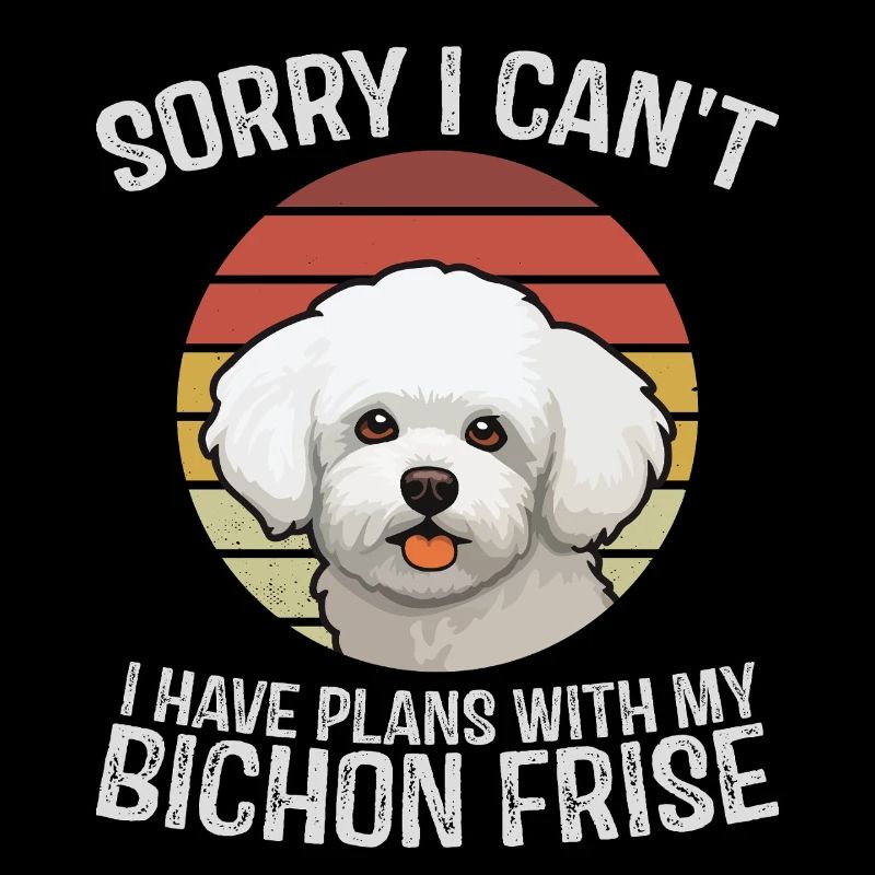Bichon frisé mignon avec citation humoristique