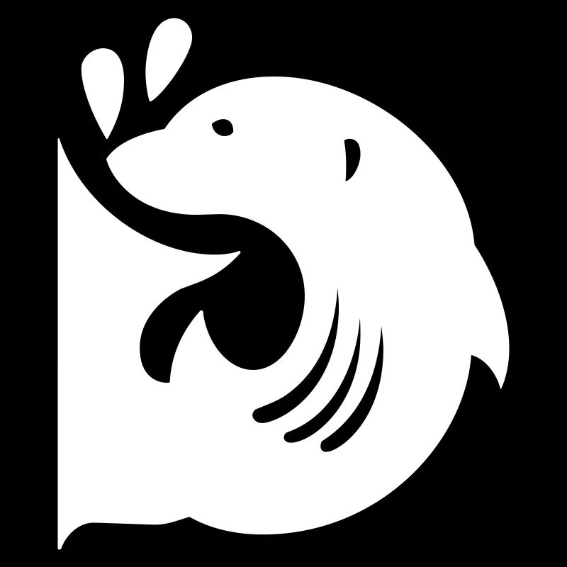 Penguin Fish | D letter | Vectorgraphic