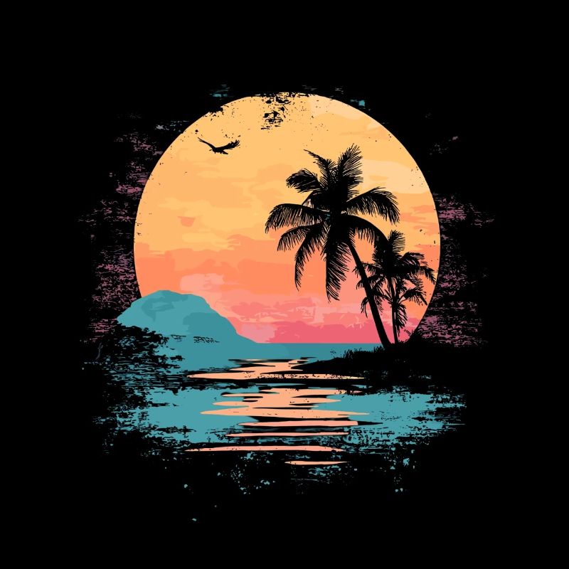 Palm Tree Sunset Summer Sun