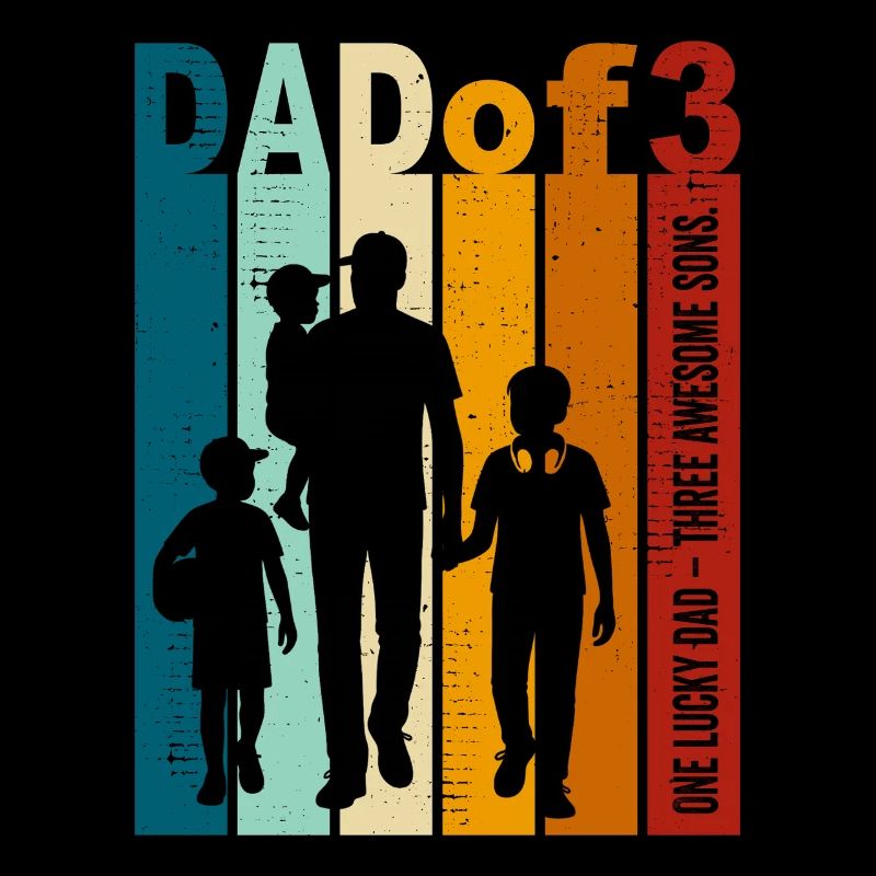 Dad & 3 Sons Gift Design for Father's Day