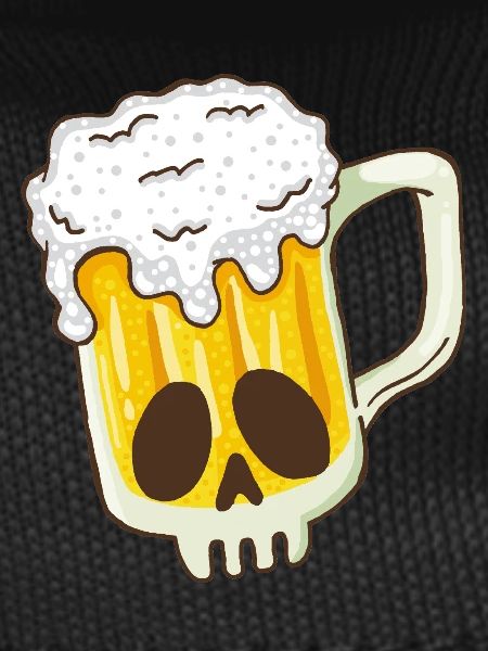 Totenkopf und Bier