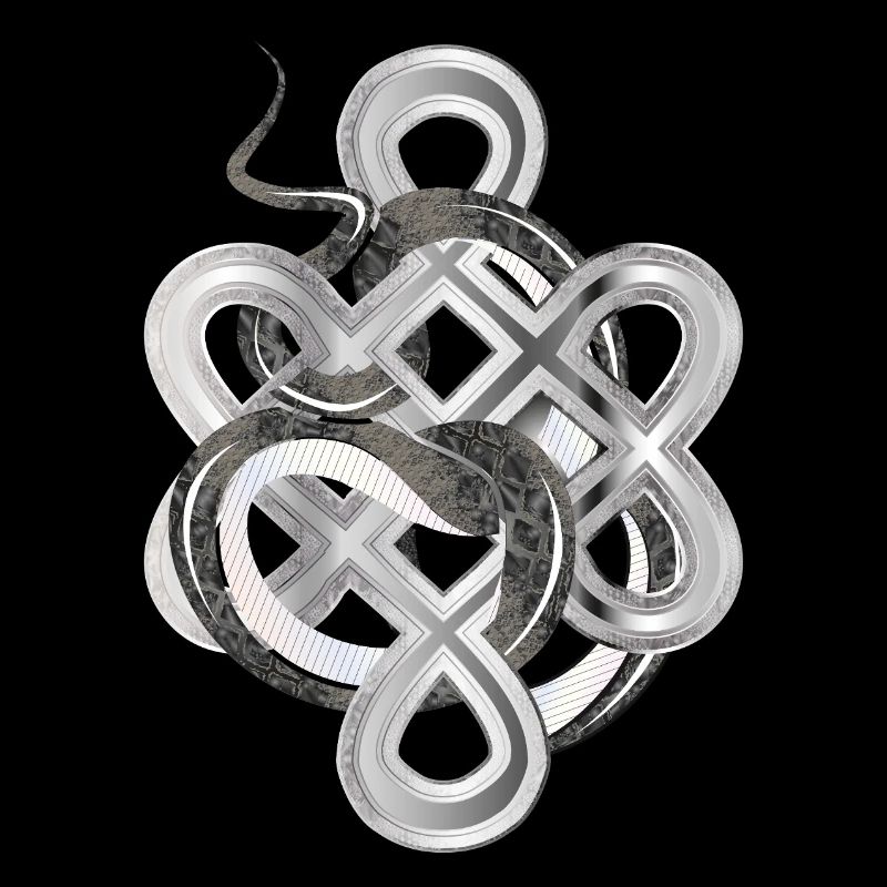 Schlangen-Knoten in Silberoptik – mystisch & edel