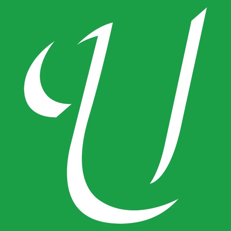 Élégant motif de lettre U avec forme dynamique