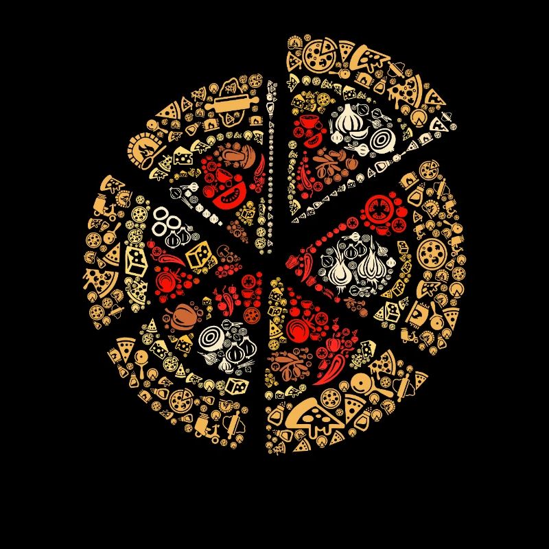 Pizza Lover Shirt mit einzigartiger Ikonenkunst