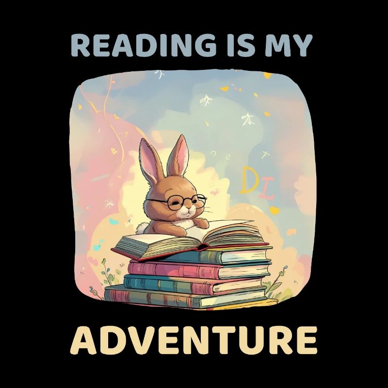 Reading bunny motif on clothes