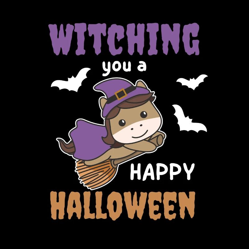 Sorcière de cheval vous sorcière un joyeux Halloween