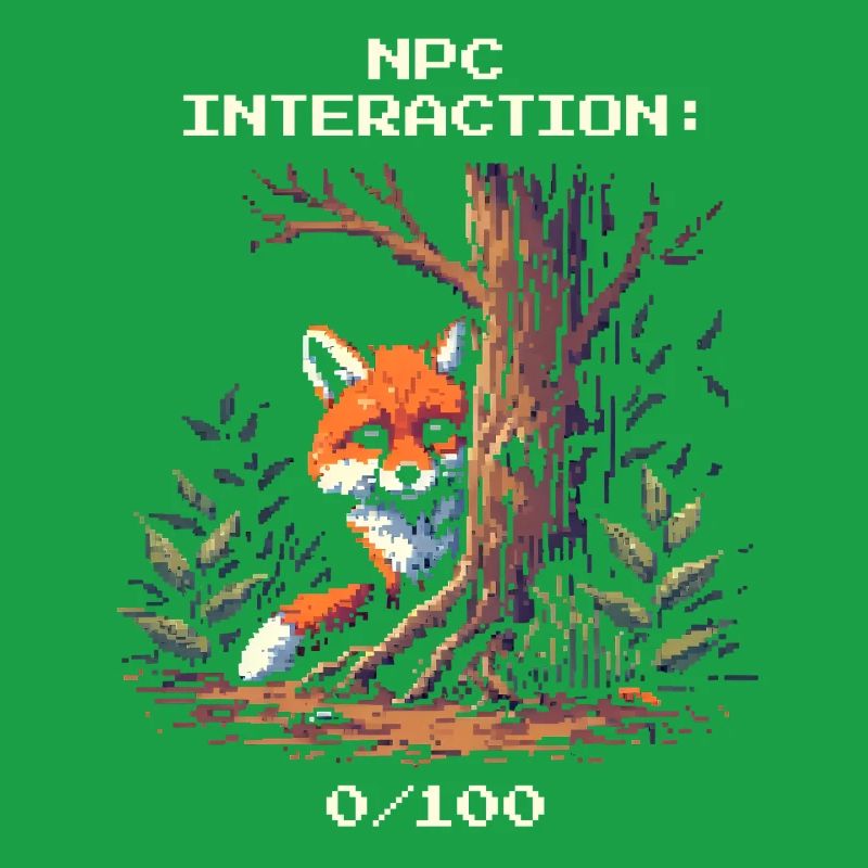 NPC Interaction: 0/100 | Introversion humor