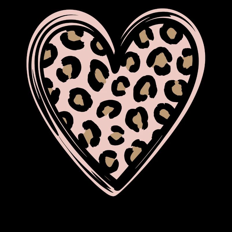 Leopard Muster Herz Design