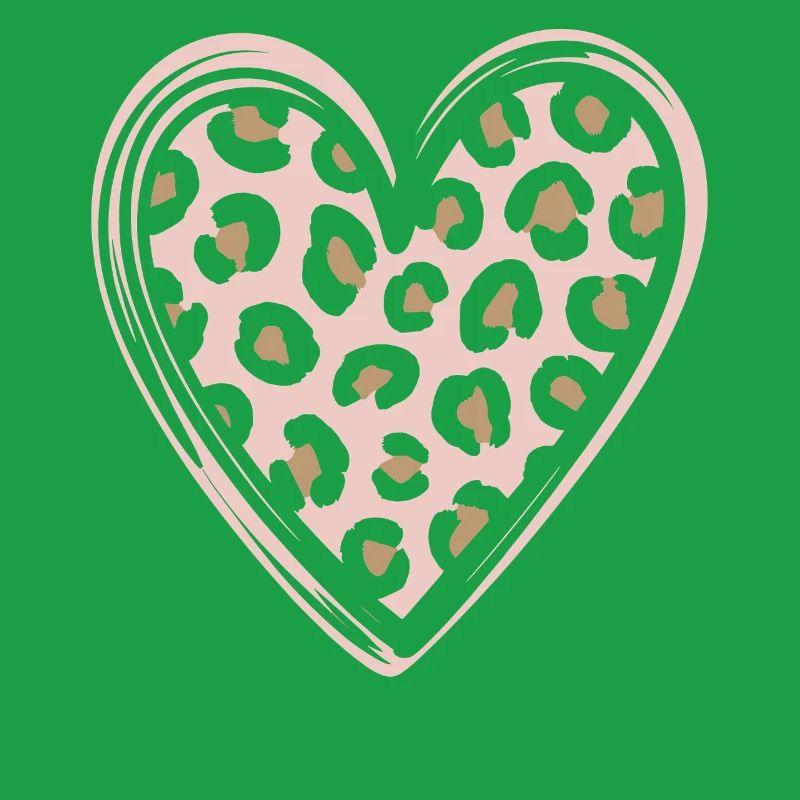 Leopard Pattern Heart Design