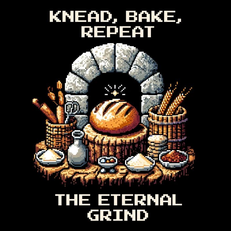 Kneten, Backen, Repeat | Brot backen Humor