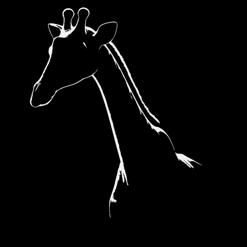 Schlichte Giraffe Silhouette Druck
