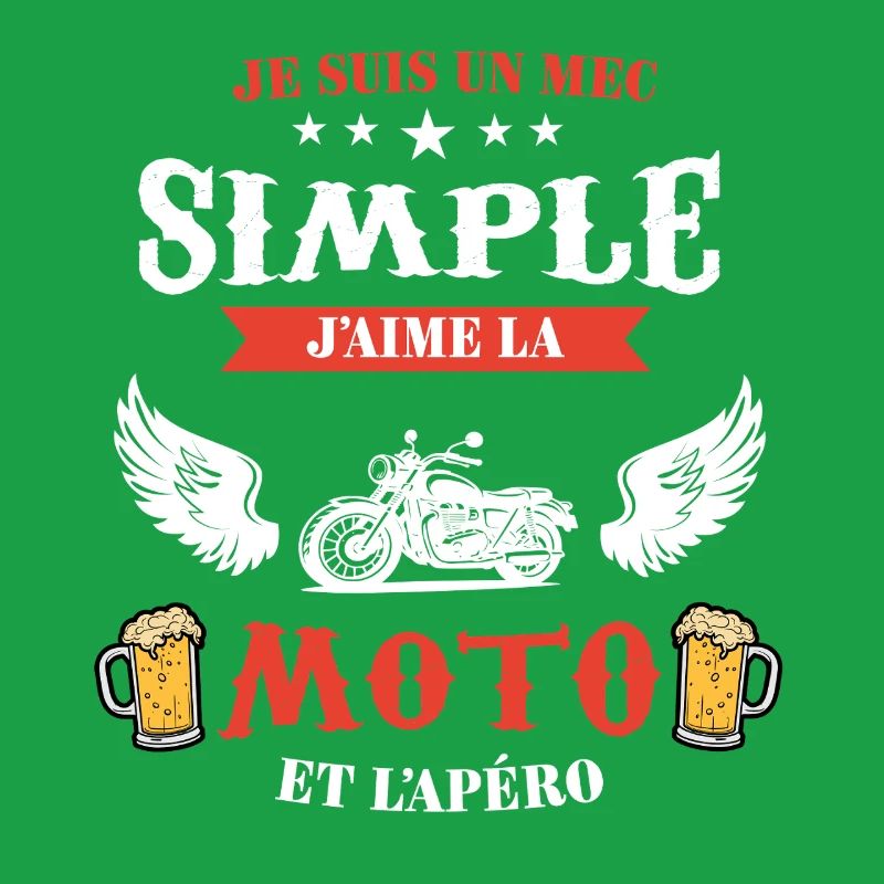 Ich bin ein einfacher Motorrad-Typ und ein lustiges Aperitif-Geschenk