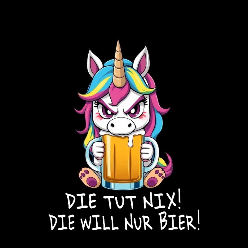Bier Einhorn Sprüche Die tut nix die will nur Bier